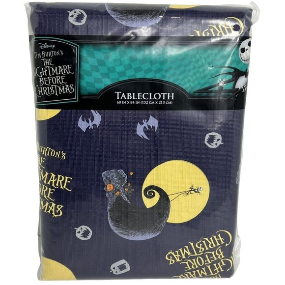 Disney Nightmare Before Christmas Tablecloth 60"X84" Jack Skellington Pumpkins - Picture 11 of 12
